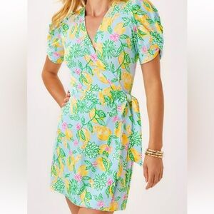 NWT Lilly Pulitzer Sz M Sailynn Romper in Bluette Make Lemonade